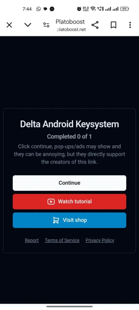 Delta android key